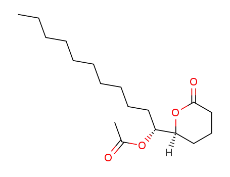 Molecular Structure of 85551-39-9 ((-)-(5R,6S)-6-Acetoxy-5-hexadecanolide)