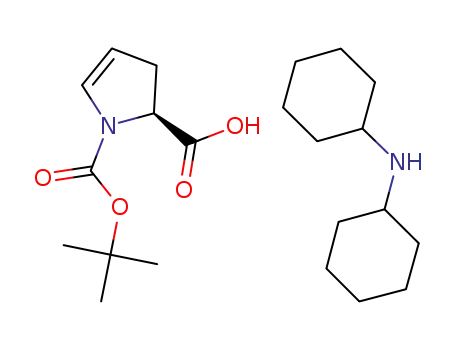 Molecular Structure of 709031-41-4 (4,5-duhydro-1H-pyrrole-1,5-dicarboxylic acid, 1-(1,1-dimethylethyl) dicyclohexylamine salt)