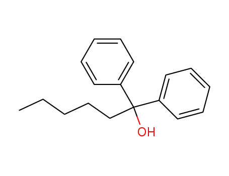 Molecular Structure of 5384-59-8 (1,1-diphenylhexan-1-ol)