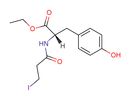 Molecular Structure of 908574-17-4 (<i>N</i>-(3-iodo-propionyl)-L-tyrosine ethyl ester)
