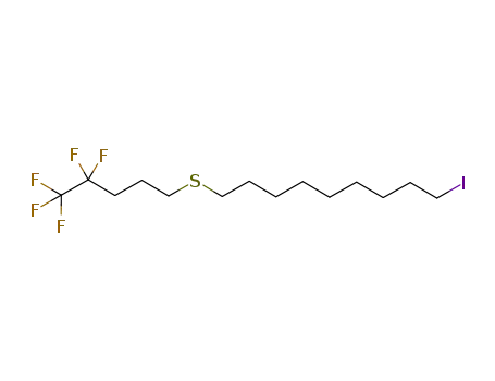 Molecular Structure of 862700-63-8 (1-iodo-9-(4,4,5,5,5-pentafluoro-pentylsulfanyl)-nonane)