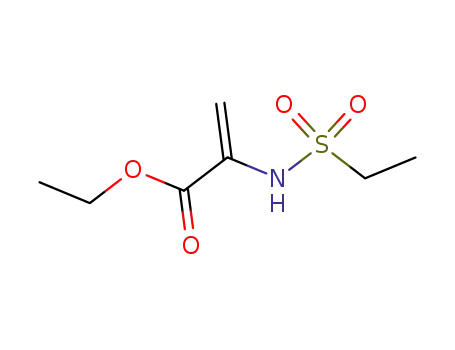 Molecular Structure of 500801-00-3 (2-Propenoic acid, 2-[(ethylsulfonyl)amino]-, ethyl ester)