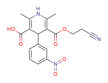 3,5-Pyridinedicarboxylic acid,
1,4-dihydro-2,6-dimethyl-4-(3-nitrophenyl)-, mono(2-cyanoethyl) ester
