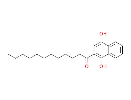 Molecular Structure of 875243-46-2 (1-(1,4-dihydroxynaphthalen-2-yl)-dodecan-1-one)