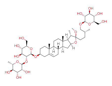 (25R)-26-O-β-D-glucopyranosyl-22-O-methylfurost-5-ene-3β,22ξ,26-triol 3-O-<O-α-L-rhamnopyranosyl-(1->2)-O-β-D-glucopyranoside>
