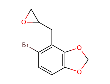 Molecular Structure of 92737-68-3 (1,3-Benzodioxole, 5-bromo-4-(oxiranylmethyl)-)