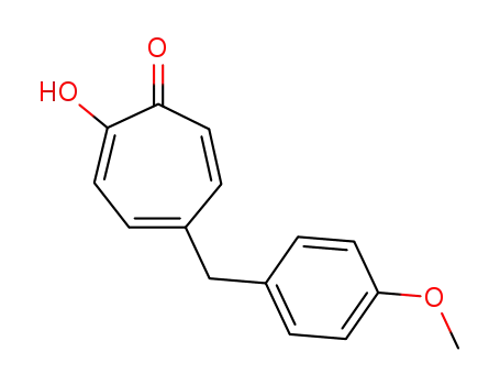 Molecular Structure of 77401-26-4 (2-Hydroxy-5-(4-methoxy-benzyl)-cyclohepta-2,4,6-trienone)