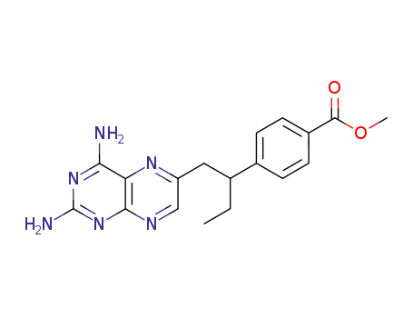 Benzoic acid, 4-[1-[(2,4-diamino-6-pteridinyl)methyl]propyl]-, methyl
ester