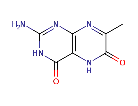 Molecular Structure of 492-10-4 (2-amino-1,5-dihydro-7-methylpteridine-4,6-dione)
