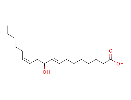 Molecular Structure of 82846-48-8 ((8E,12Z)-10-hydroxyoctadeca-8,12-dienoic acid)