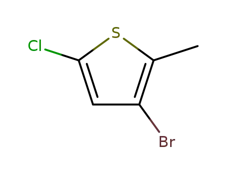 Molecular Structure of 61074-71-3 (Thiophene, 3-bromo-5-chloro-2-methyl-)