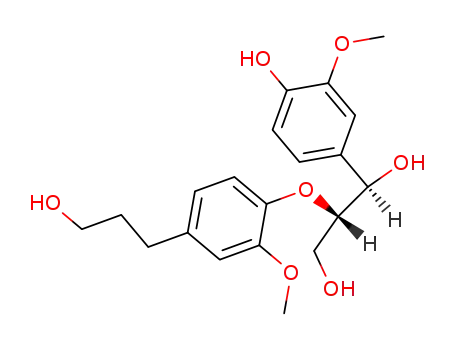 Molecular Structure of 135820-77-8 (1-(4'-hydroxy-3'-methoxyphenyl)-2-<4''-(3-hydroxypropyl)-2''-methoxyphenoxy>-1,3-propanediol)