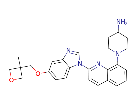 4-Piperidinamine,  1-[2-[5-[(3-methyl-3-oxetanyl)methoxy]-1H-benzimidazol-1-yl]-8-quinolin  yl]-