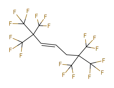 Molecular Structure of 62498-14-0 (3-Heptene, 1,1,1,7,7,7-hexafluoro-2,2,6,6-tetrakis(trifluoromethyl)-, (E)-)