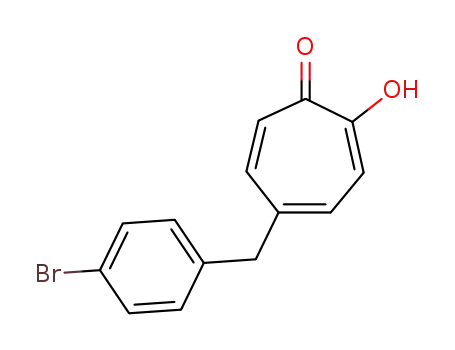 Molecular Structure of 77367-85-2 (5-(4-Bromo-benzyl)-2-hydroxy-cyclohepta-2,4,6-trienone)
