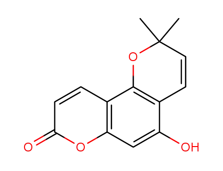 2H,8H-Benzo[1,2-b:3,4-b']dipyran-8-one,5-hydroxy-2,2-dimethyl- (9CI)