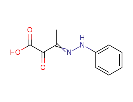 Molecular Structure of 27301-70-8 (Butanoic acid, 2-oxo-3-(phenylhydrazono)-)