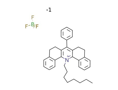 14-n-octyl-5,6,8,9-tetrahydro-7-phenyl-dibenzo<c,h>acridinium tetrafluoroborate