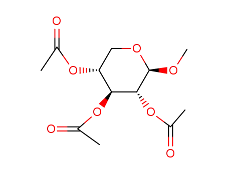 Molecular Structure of 13007-37-9 (METHYL-2,3,4-TRI-O-ACETYL-BETA-D-XYLOPYRANOSIDE)