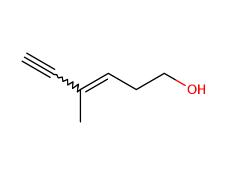 Molecular Structure of 161645-20-1 ((3E)-4-methyl-hex-3-en-5-yn-1-ol)