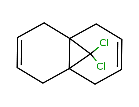 Molecular Structure of 39623-22-8 (11,11-dichlorotricyclo[4.4.1.01,6]-undeca-3,8-diene)