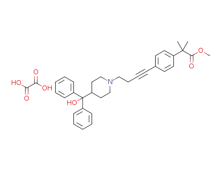 methyl 2-(4-(4-(4-(hydroxydiphenylmethyl)piperidin-1-yl)but-1-ynyl)phenyl)-2-methyl propionate oxalate