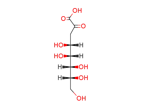 Molecular Structure of 10149-14-1 ((4R,5R,6R,7R)-2-Oxo-4,5,6,7,8-pentahydroxyoctanoic acid)