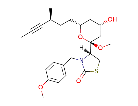 (R)-4-[(2R,4S,6R)-4-Hydroxy-2-methoxy-6-((S)-3-methyl-hex-4-ynyl)-tetrahydro-pyran-2-yl]-3-(4-methoxy-benzyl)-thiazolidin-2-one