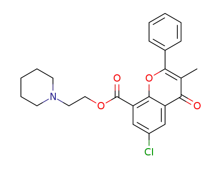 β-piperidinoethyl 6-chloro-3-methylflavone-8-carboxylate