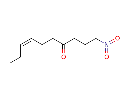Molecular Structure of 61856-14-2 (7-Decen-4-one, 1-nitro-, (Z)-)
