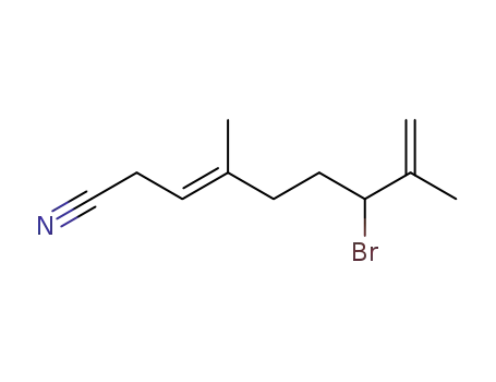 6-bromo-3,7-dimethylocta-2,7-diene-1-carbonitrile