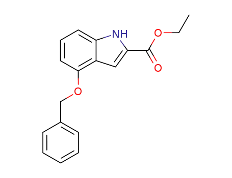 Molecular Structure of 27737-55-9 (4-BENZYLOXYINDOLE-2-CARBOXYLIC ACID ETHYL ESTER)