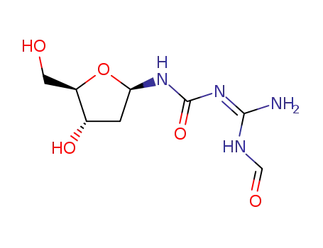 Molecular Structure of 69304-64-9 (N-(formylamidino)-N'-β-D-2-deoxyribofuranosylurea)