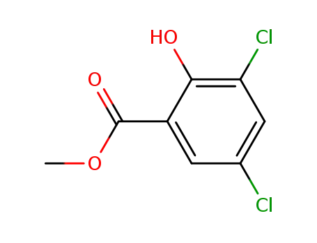 Molecular Structure of 7606-87-3 (3,5-Dichloro-2-hydroxybenzoic acid methyl ester)