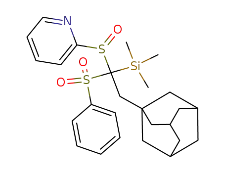 Molecular Structure of 135967-17-8 (2-(2-Adamantan-1-yl-1-benzenesulfonyl-1-trimethylsilanyl-ethanesulfinyl)-pyridine)