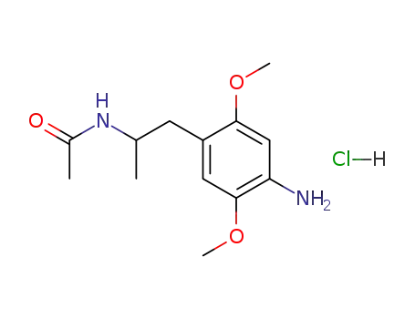 Molecular Structure of 42203-73-6 (N-Acetyl-1-(4-amino-2,5-dimethoxyphenyl)-2-aminopropan-hydrochlorid)