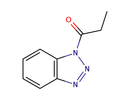 Molecular Structure of 54264-50-5 (1-(1H-benzo[d][1,2,3]triazol-1-yl)propan-1-one)
