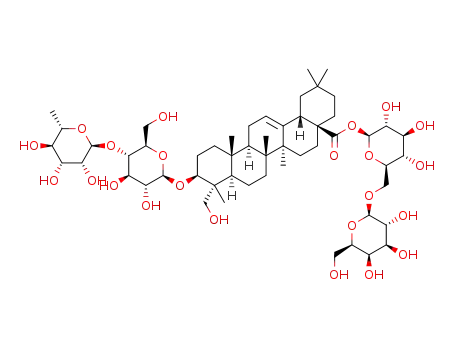 3-O-α-L-rhamnopyranosyl-(1->4)-β-D-glucopyranosylhederagenin-28-O-β-D-galactopyranosyl-(1->6)-β-D-glucopyranosyl ester