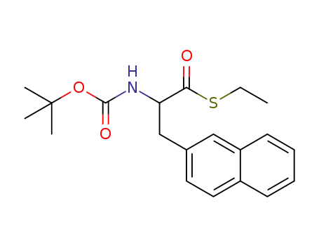 Molecular Structure of 1393112-51-0 ((RS)-S-ethyl 2-(tert-butoxycarbonylamino)-3-(naphthalen-2-yl)propanethioate)