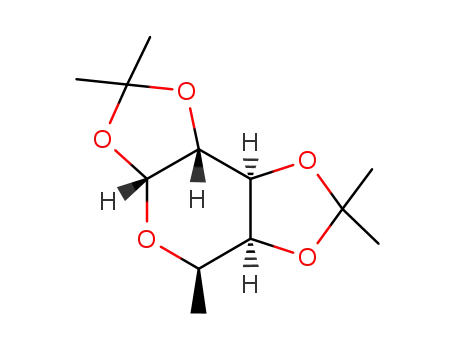 Molecular Structure of 4026-27-1 (1,2,3,4-DI-O-ISOPROPYLIDENE-ALPHA-D-FUCOPYRANOSE)