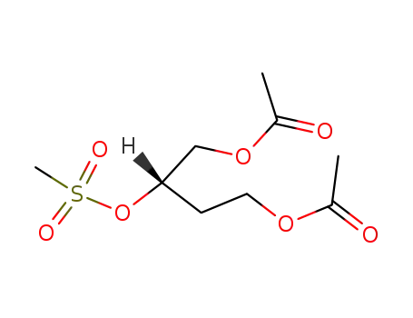 Molecular Structure of 76282-47-8 (1,2,4-Butanetriol, 1,4-diacetate 2-methanesulfonate, (S)-)
