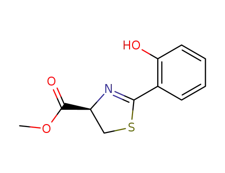 Molecular Structure of 115921-07-8 (methyl-(2'-(2-hydroxyphenyl)-2'-thiazoline-4'-carboxylate))