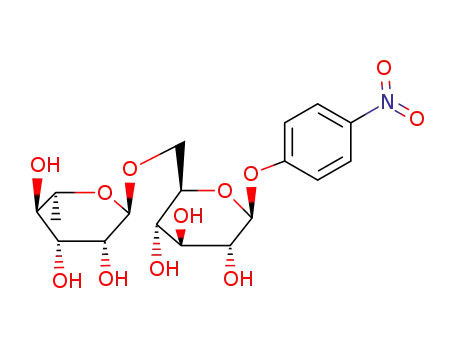 Molecular Structure of 39698-28-7 (p-nitrophenyl 6-O-α-L-rhamnopyranosyl-β-D-glucopyranoside)
