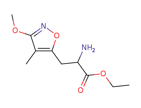 Molecular Structure of 757893-10-0 (2-Amino-3-(3-methoxy-4-methyl-isoxazol-5-yl)-propionic acid ethyl ester)