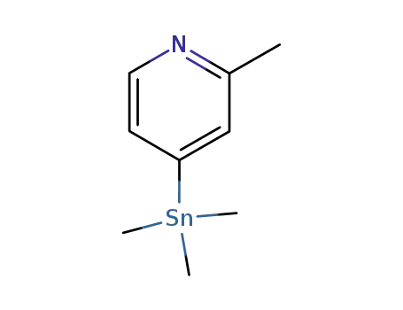 Molecular Structure of 79534-90-0 (2-METHYL-4-(TRIMETHYLSTANNANYL)PYRIDINE)