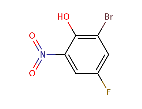Molecular Structure of 320-75-2 (2-BROMO-4-FLUORO-6-NITROPHENOL)