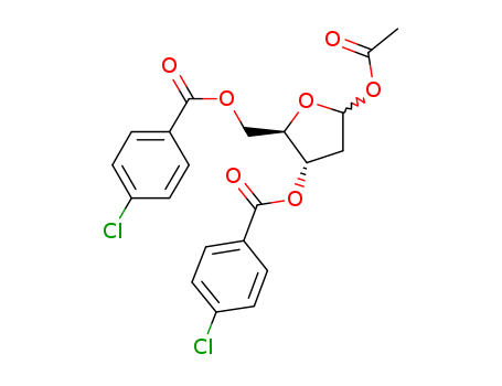 1-0-acetyl-3,5-di-o-(p-chlorobenzoy)-2-deoxy-α,β-D-ribofuranoside