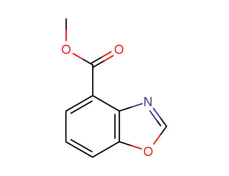 Molecular Structure of 128156-54-7 (4-Benzoxazolecarboxylic acid, methyl ester)