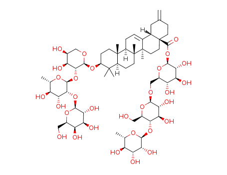 3-O-(β-D-galactopyranosyl-(1->2)-α-L-rhamnopyranosyl-(1->2)-α-L-arabinopyranosyl)akebonic acid 28-O-(α-L-rhamnopyranosyl-(1->4)-β-D-glucopyranosyl-(1->6)-β-D-glucopyranosyl) ester