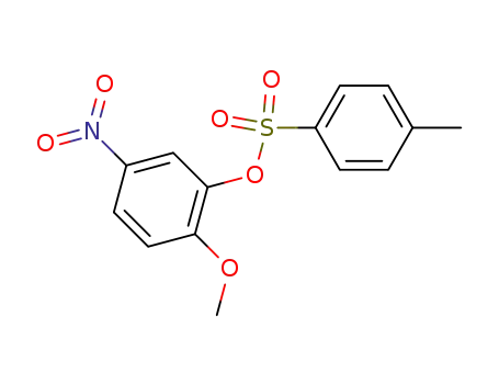 Molecular Structure of 89625-35-4 (Phenol, 2-methoxy-5-nitro-, 4-methylbenzenesulfonate (ester))